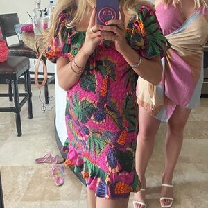 Farm Rio Painted Toucan Minidress